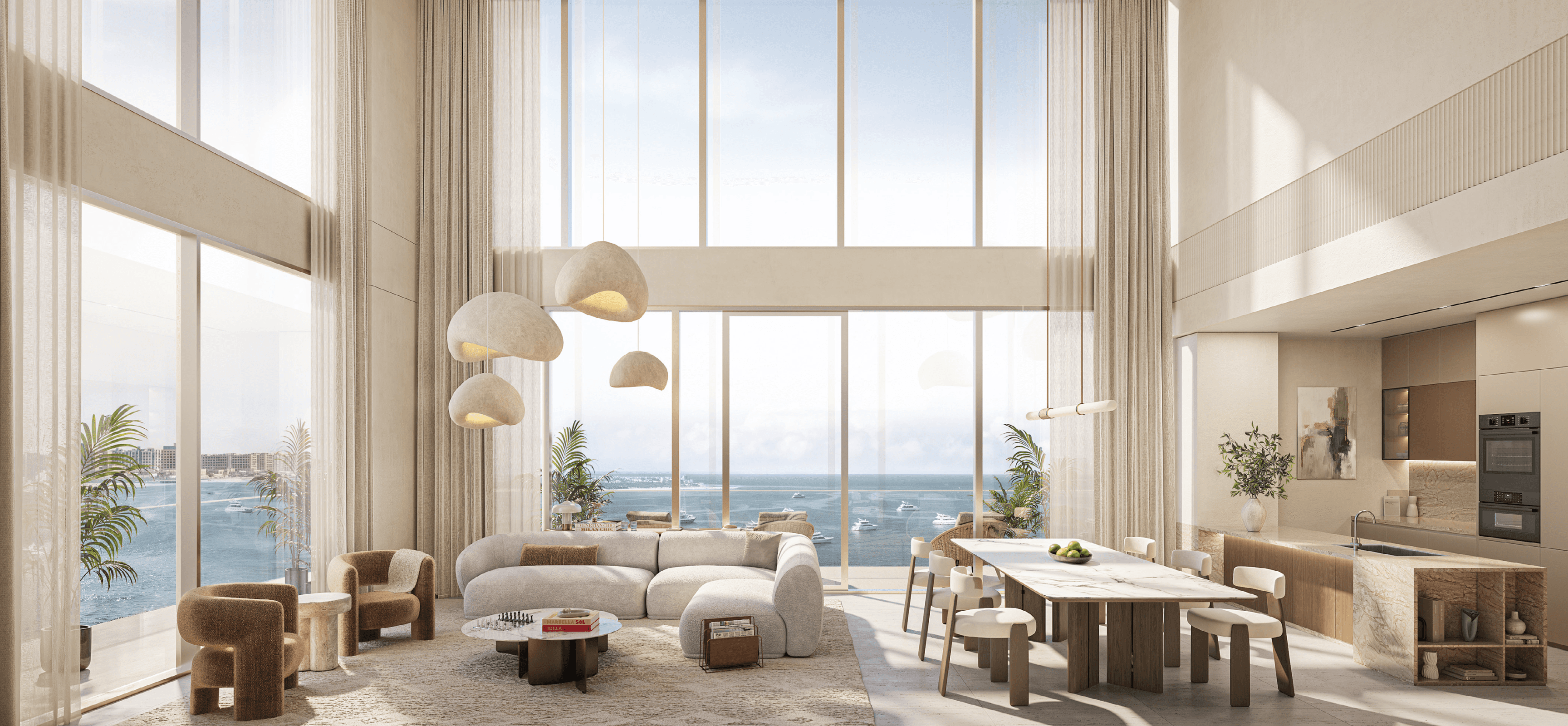 DUPLEX LIVING ROOM, DINING & KITCHEN